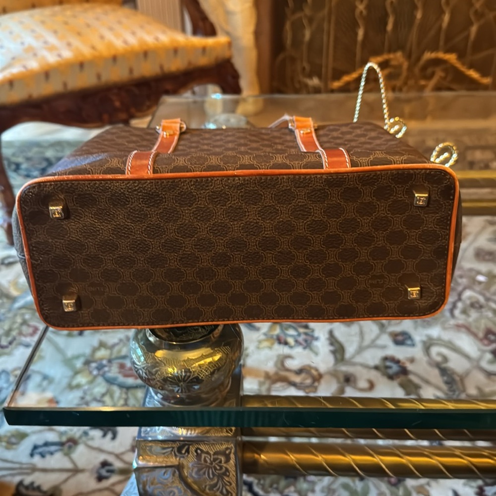 Celinemacadam Brown Leather Tote Bag - Picture 5 of 8